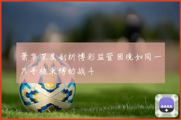 萧华深度剖析博彩监管困境如同一只手被束缚的战斗